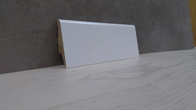 Плинтус Супер Профиль 2800x55x19 Белый 1255b