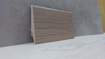 Плинтус Супер Профиль Модрина 2800x80x21 Серо коричневый 1682mod