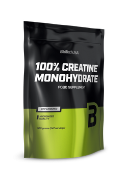 Креатин Biotech 100% Creatine Monohydrate 500 г (пакет) (без вкуса)