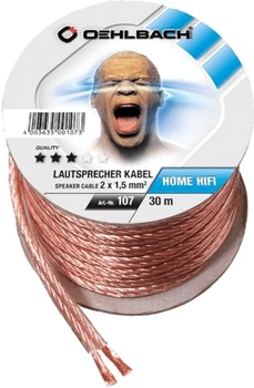 Акустический кабель Oehlbach 107 Speaker Cable 2x1.50 мм² Clear Spool 30 м (003635001073)