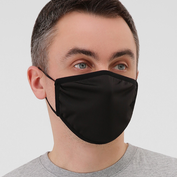 Багаторазова захисна маска чорна MSK074