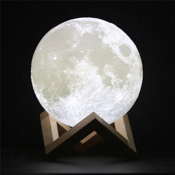 Ночной светильник в виде луны 3D Moon Light 15 см сенсорный на 3 режима подсветки аккумуляторный (8080LNAKB-B) TIN66