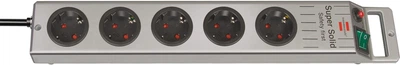Подовжувач Brennenstuhl Super-Solid-Line 5 розеток 2.5 м Silver (1153340115)