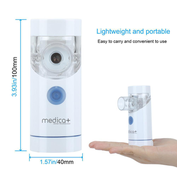 Ультразвуковий меш інгалятор для дорослих і дітей Medica-Plus Breath Control 5.0 портативний небулайзер Original Білий