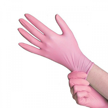 Рукавички SafeTouch Medicom нітрилові без пудри, розмір М рожеві 100 штук