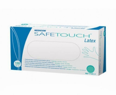 Перчатки SafeTouch Medicom латексные без пудры размер S 100 штук