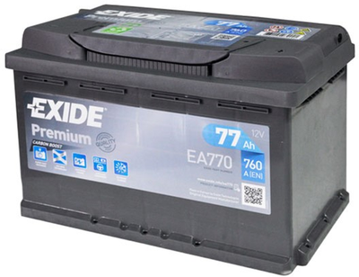 BATTERIE EXIDE EA770 12V 77AH 760A (L3) - www.