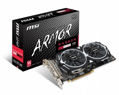 Видеокарта MSI Radeon RX 480 ARMOR OC 4GB GDDR5 (256bit) (1291/7000) (DVI, 2 x HDMI, 2 x DisplayPort) Б/У