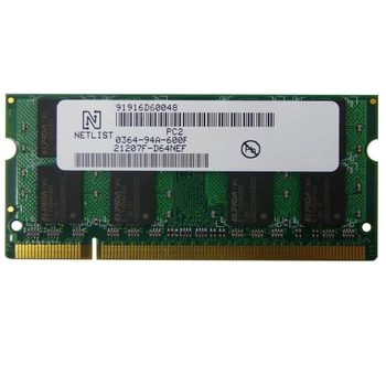 Оперативна пам'ять Netlist SODIMM DDR2 2Gb 667MHz PC2-5300 (NL8256421207F-D53MHC)