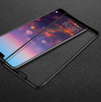 Защитное стекло LUX для Huawei P20 5.8'' Full cover черный 0,26мм в упаковке