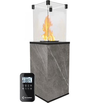 Газовий обігрівач Kratki PATIO MINI керамограніт NATURALI PIETRA GREY - пульт