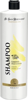Шампунь Iv San Bernard для собак і кішок Lemon для короткої шерсті антилупа з лимоном 500 мл (8203 SHAL500) (8022767038203)
