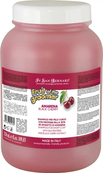 Маска Iv San Bernard для собак і кішок Black Cherry для короткої шерсті з протеїнами шовку та чорною вишнею 3 л (1197 NMASAM3000) (8022767041197)