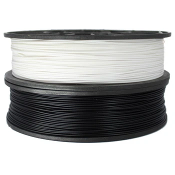 Комплект PLA пластика 2 в 1 Pochatok Filament для 3D принтера 1,75 мм 0,75 кг Черный и Белоснежный