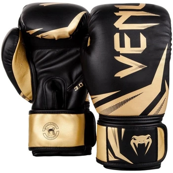 Боксерские перчатки Venum Original Challenger 3.0 (16oz) Черные с золотистым