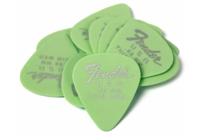 Набор медиаторов Fender 351 DURA-TONE .58 12-PACK, SURF GREEN