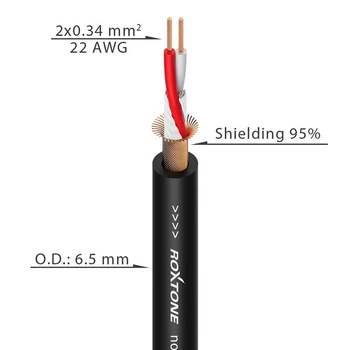 Микрофонный кабель Roxtone MC006, 2х0.34, 100 м