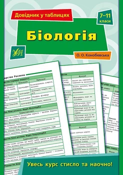 Біологія 7-11 класи Довідник у таблицях 9789662843606