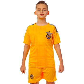 Форма футбольная детская Украина Ukraine Zelart Sport 3900-UKR-16 M (26) рост 135-145 см Yellow