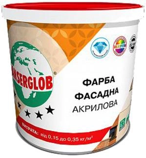 Строительная краска фасадная Anserglob акриловая 14 кг Белая (IG462)