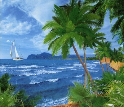 Фотообои Багамы бумага ArtDecor 242x201 см
