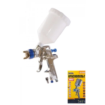 Краскопульт MasterTool GM HVLP ВБ 600 мл, пластик, Ø 1,4 мм, 1(60-240 л/мин, 3-4 бар (Арт.: 80-8904)