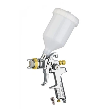 Краскопульт MasterTool GM HVLP ВБ 600 мл, пластик, Ø 1,8 мм, 150-220 л/мин, 3-4 бар (Арт.: 80-8906)