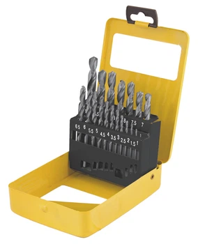 Набор сверл для металла Mastertool 19 шт HSS белые (1-10 мм, шаг 0,5 мм) в металлической коробке 11-0119