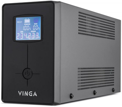 ИБП Vinga LCD 2000VA Shuko Metal Case (VPC-2000M)