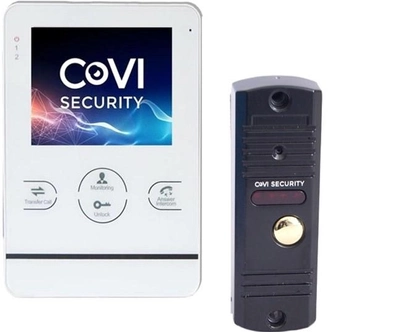 Комплект видеодомофона CoVi Security HD-02M-W + V-60 Black (000150292)