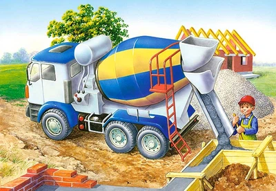 Пазлы Castorland Бетономешалка, 60 элементов, 32x23 см
