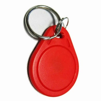 RFID Брелок з чіпом Em-Marine 4100, плоский Червоний (30 штук)