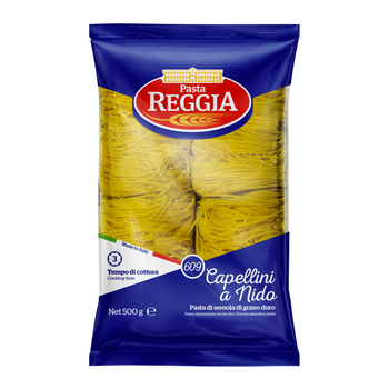 Макарони Pasta Reggia 609 Capellini - Вермішель у гніздах 500 г (8008857500003)