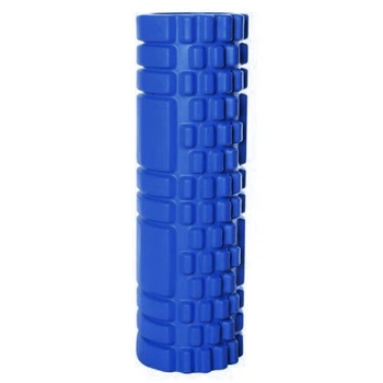 Масажний ролик YogaLife Compact 30х8 см синій (ролер, валик, циліндр для МФР та йоги, масажер для спини, ніг, рук, шиї) YL-MN30BL