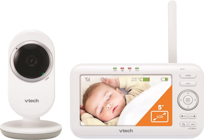 Видеоняня Vtech VM5252 с колыбельными датчиком температуры и цветным экраном диагональю 5"