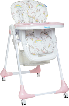 Стільчик для годування Bambi M 3233 Unicorn Pink (M 3233 unicorn pink)
