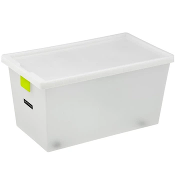 Ящик для зберігання з кришкою на колыщатках Plast Team TagStore 70л 02398