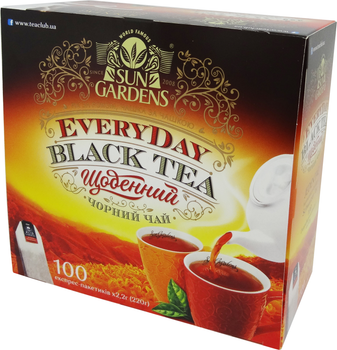 Чай чорний Sun Gardens Every Day 100 експрес-пакетиків 220 г (4820082708092)