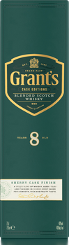 Виски Grants Sherry Cask 8 лет выдержки 0.7 л 40% (5010327255057_5010327210223)