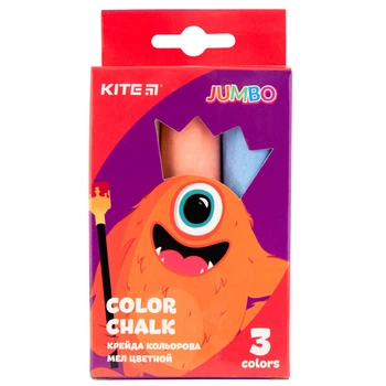 Мел цветной Jumbo Kite Jolliers 3 цвета K19-077, 40275