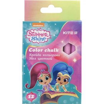 Мел цветной Kite Shimmer Shine 6 цветов 12 штук SH18-075, 37674