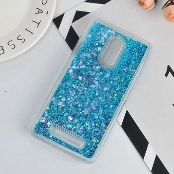 Чехол Glitter для Xiaomi Redmi Note 3 / Note 3 Pro Бампер жидкий блеск синий