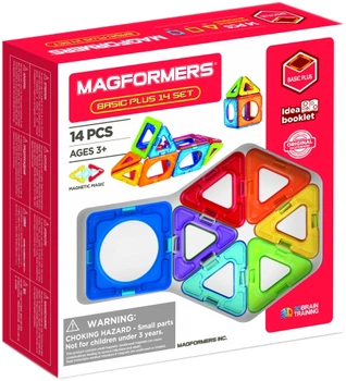 Конструктор магнітний Magformers Базовий плюс 14 деталей (715013) (8809465534561)