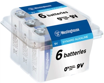Щелочная батарейка Westinghouse Dynamo Alkaline 9V/6LR61 Крона 6 шт (889554000137)