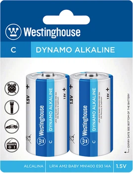 Щелочная батарейка Westinghouse Dynamo Alkaline C/LR14 2 шт (0889554000021)