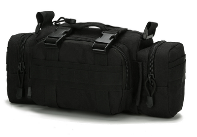 Тактическая универсальная поясная, наплечная сумочка TacticBag A04 Черная