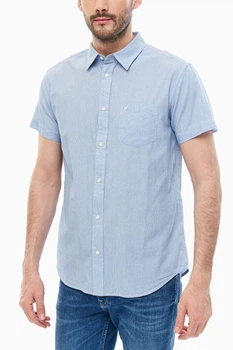 Рубашка Wrangler 1 Pocket Shirt Regular Fit (W58604M86) Голубой S-00