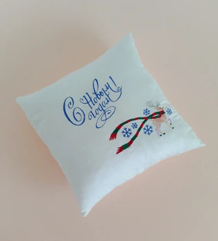 Подушка Baby Textile Новорічна 35х35 см Біла (469214)