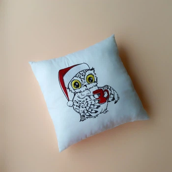 Подушка Baby Textile Новорічна сова 35х35 см Біла