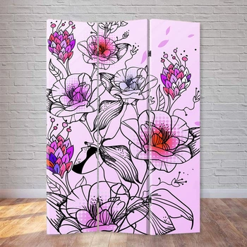 Декоративна Ширма FineDecor "Квіти" 120х180 см 093